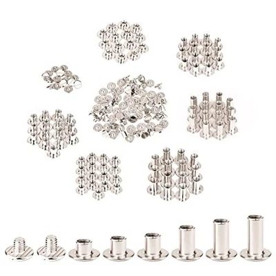 £12.03 • Buy AIEX 90 Sets Chicago Screws Assorted Kit 6 Sizes Round Flat Head Screw Rivets...