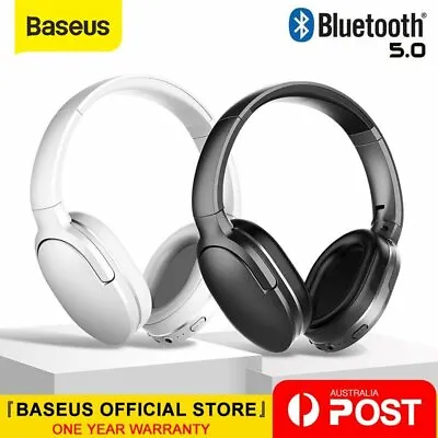Baseus Wireless Headphone Stereo Bluetooth5.0 Earphone Headset HiFi Bass Headset • $35.99