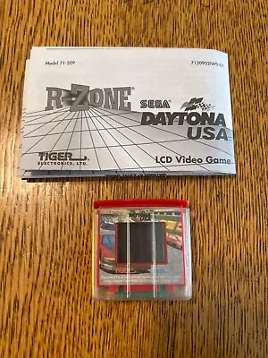 TIGER R-Zone DAYTONA USA Game Cartridge ~ SEGA ~ 1995 Vintage Works! W/ Manual • $37.99