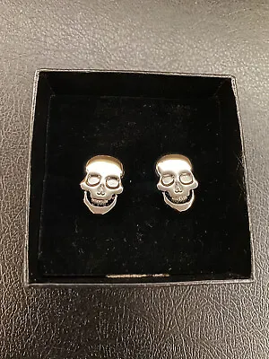 £15.99 • Buy Skull Cufflinks Silver Mens/womens In Box