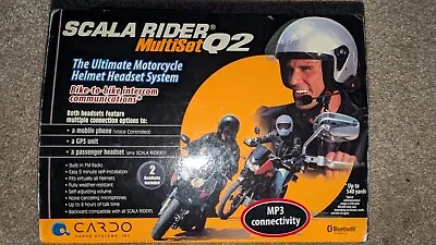 Scala Rider Multiset Q2 Bluetooth Radio Intercom Motorcycle Headset • $89.95