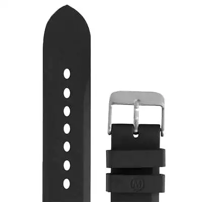 Marathon 20mm 2 Piece Black Rubber Dive Strap Italy Made : New W 2 Spring Bars! • $50.96