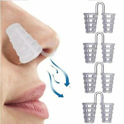 4-Pack Anti Snore Nose Clip Stop Snoring Stopper Device Sleep Aids Cones Vent US • $3.99
