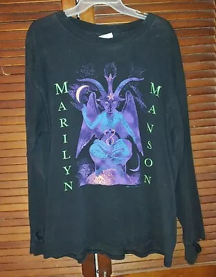 Marilyn Manson 1996 Baphomet - XL - Long Sleeved  *1st Print * Reflecting God  • $395