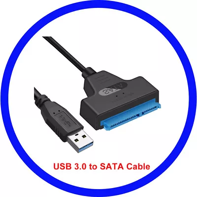 USB 3.0 To SATA External Drive Converter Adapter Cable For 2.5  HDD SSD SATA 3 • $3.96