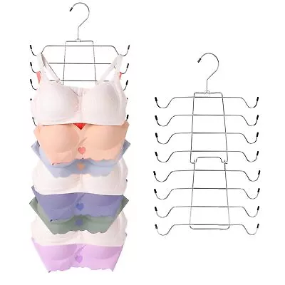 2 Pack Bra Organizer 8 Tiers Metal Foldable Bra Hanger For Closet Organizer Hang • $18.21