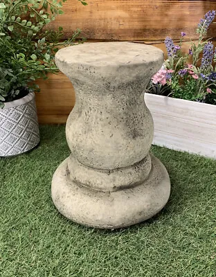 Stone Garden Small Round Solid Plinth Column Pedestal Ornament • £31.95