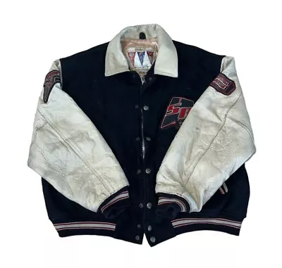 Vintage Avirex Speed Ball Hyper Dome Leather Wool Varsity Jacket Size 4XL USA • $179.99