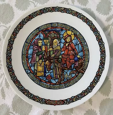 1977 D’Arceau Limoges Noel Vitrail “No Room At The Inn”  Plate #3 No. BG 170 • $7.99