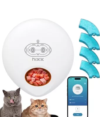 5 Meal Automatic Cat Pet  Feeder 4 Timed Meals 4 Ice Packs WiFi APP Control • $39