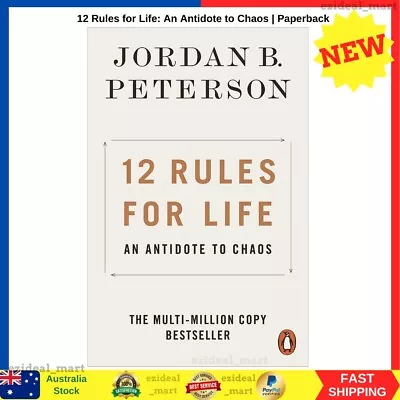 12 Rules For Life By Jordan B. Peterson | Paperback Book | FREE SHIPPING NEW AU • $17.50