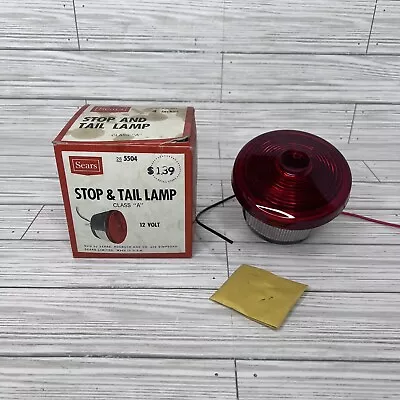 Sears #5504 Stop And Tail Light Lamp Universal Class A NOS Original Vintage 12v • $29.99