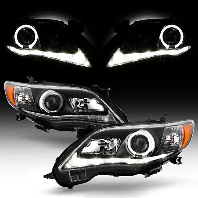 For Toyota Corolla 11-2013 Black Halo Projector Headlight Signal Left+Right Lamp • $239.95