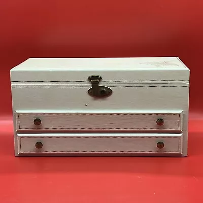 Vintage 1950’s Japanese Inspired 2 Drawer Jewelry Box W/ Mirror • $44.99