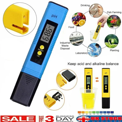 £5.49 • Buy PH Meter LCD Digital Electric Tester Pen Water Hydroponics Test Kit Aquarium 