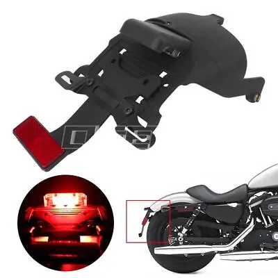 Rear Fender Mount License Plate Light For Harley Sportster XL 883 1200 2004-2023 • $42.99