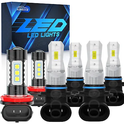 For Mitsubishi Lancer 2008 2009-2017 LED Headlight Fog Light Bulbs Bright White • $39.99