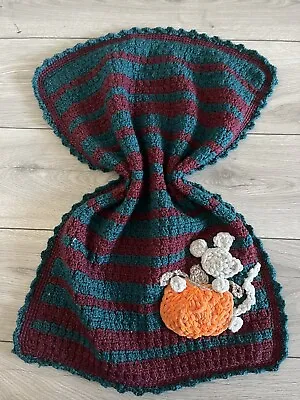 Handmade Baby Blanket Halloween Mouse & Pumpkin • £10