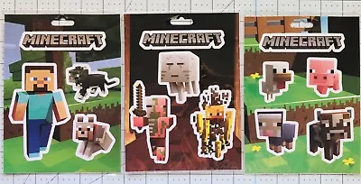 Minecraft Sticker Bundle Set  -13 Stickers-Steve/Nether/Baby Farm Animals • $15.50