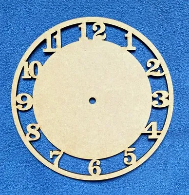 Wooden MDF Clock Face With Pre Cut Numbers 20cm25cm 29cm • £8