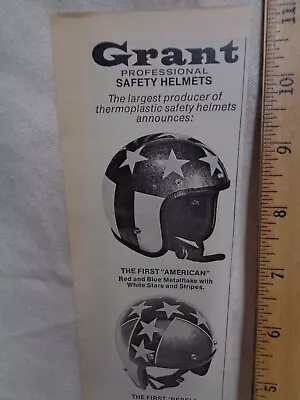 1970 Grant Helmet Co. Motorcycle Captain America EASY RIDER AD Original Vintage • $9.99