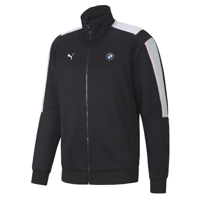 Puma Bmw Mms T7 Full Zip Track Jacket Mens Black Casual Athletic Outerwear 59799 • $59.99