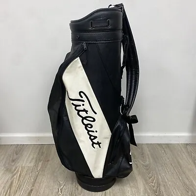 Vintage Titleist 2 Divider Cart Golf Bag - Black/White - • $124.99