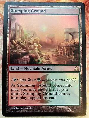 MTG Magic 1x Stomping Ground ***Foil*** Guildpact MP • $103.99