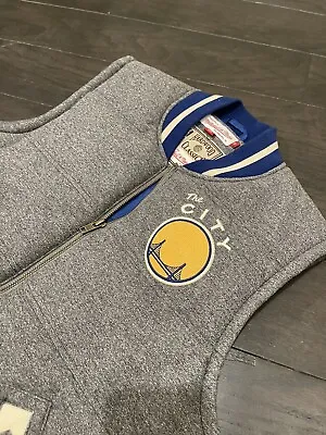 Mitchell & Ness Golden State Warriors The City Logo Puffer Vest Size Medium NBA • $79.98