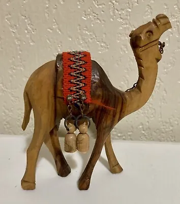 $14.43 • Buy Vintage Wooden Handcrafted Camel Figurine 4” Decor Gift Desert Collectible