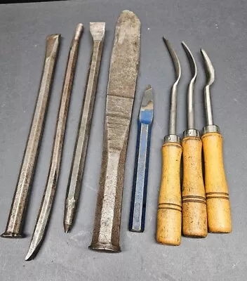 Chisel Punch  & Scrapper Lot Machinist Steel  • $9.95