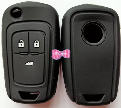 Black Car Flip Key Cover Suits Chevrolet Holden Colorado Aveo Cruze Trax • $8.99