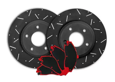 DIMPLED & SLOTTED FRONT Disc Brake Rotors & PADS Fits MAZDA MX6 GC Turbo 1986-87 • $324.56