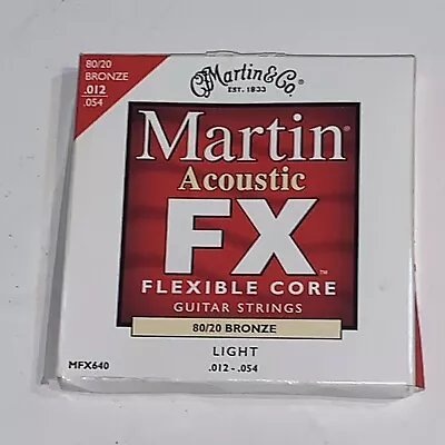 Martin MFX640 Flexible Core 80/20 Bronze Acoustic Guitar Lt 12-54 • $4.99