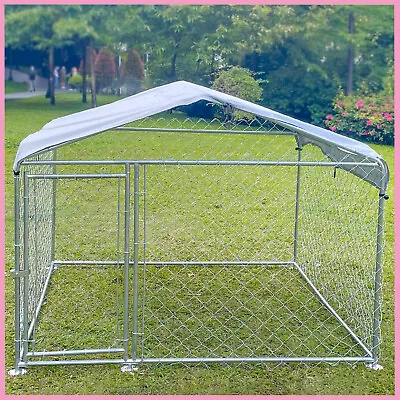 2 X 2 X 1.5M Outdoor Dog Kennel Pet House Enclosure Run Cage Playpen With Roof • £181.76
