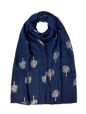 Mulberry Tree Foil Print Scarf Ladies Large Size  Light Weight Hijab Shawl Snood • £4.96