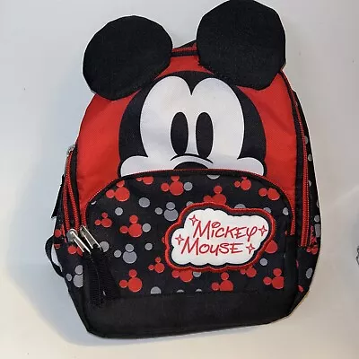 Disney Baby Mickey Mouse Black Red Harness Backpack Bag • $18.95