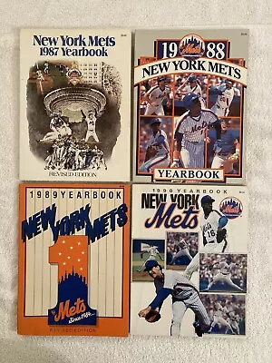 New York Mets : Lot Of 4 Yearbooks - 1987 / 1988 / 1989 / 1990 • $10