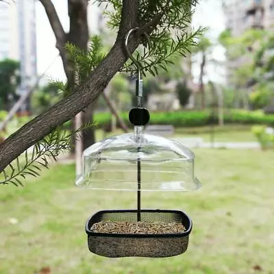 Hanging Mealworm Feeder Adjustable Roof Bird Feeder Birds Watcher Garden Tree • £8.99