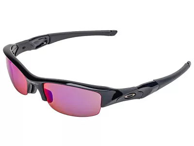 Oakley Flak Jacket Polarized Sunglasses 26-258J Black/OO Red Iridium Asian • $169.99