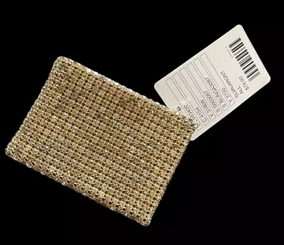 Anthropologie Vintage Miss Albright Yellow Leather Rhinestone Crystal Wallet • $30