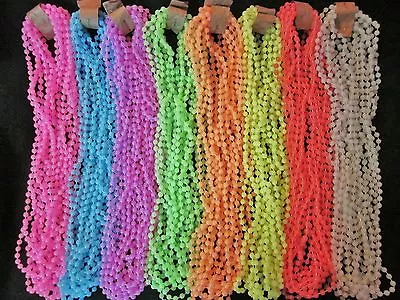 3 DOZEN (36 Strands) GLOW-in-the-DARK MARDI GRAS PARTY BIRTHDAY BEADS FREE SHIP • $26.95