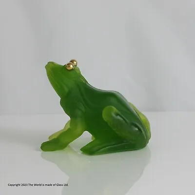 Daum Nancy Paté De Verre Grenouille (frog) Figurine Green • £225