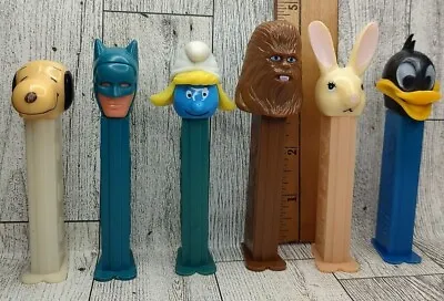 LOT 6 PEZ Dispensers - Snoopy Batman Smurfette Chewbacca Easter Bunny Daffy Duck • $15