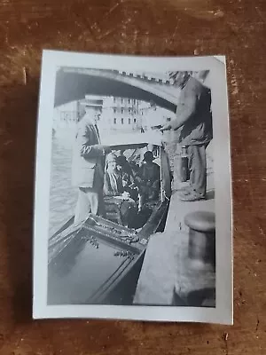 Venice Italy Grand Channel Gondola Vintage 1927 Tourist Photo Snapshot • $14.99