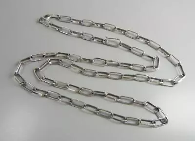Vtg Native American 30.5  Chain Necklace Sterling Silver Handmade Navajo 25 Gram • $175