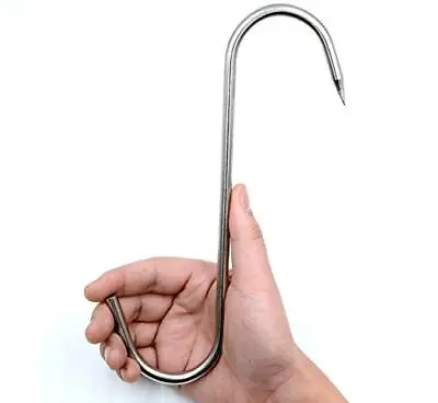 Meat Hook Heavy Duty S Hooks 10  Stainless Steel Processing Butcher For 4 Pack • $21.78