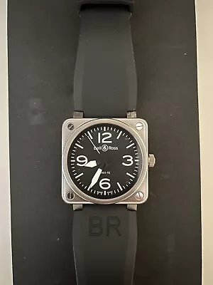 BELL & ROSS BR 01-92 Steel Rubber Steel Watch • $1175