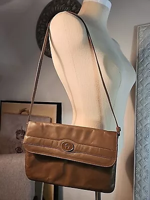 Etienne Aigner Vintage  Leather Shoulder Bag In Brown. Handmade  • $47