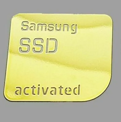 Samsung SSD Activated Gold Chrome Finish Metallic Sticker 18 X 20mm • $1.69
